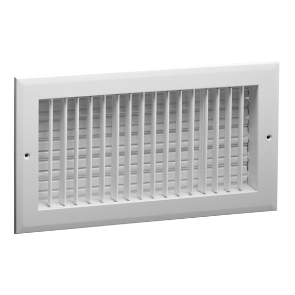 Hart & Cooley 8 x 8 Inch Air Vent Cover, Aluminum Register w/Multi-Shutter Damper, White