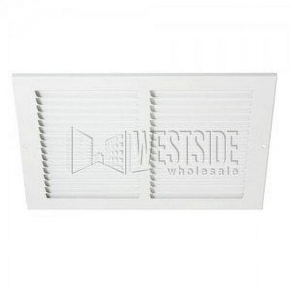 Hart & Cooley Air Return Grille, 12" W x 8" H, 672 Steel Return Grille for Sidewall/Ceiling - White (043316)