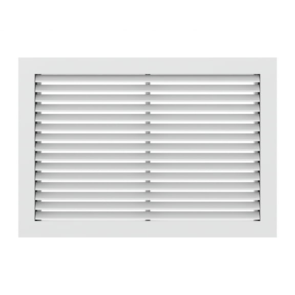 Hart & Cooley HVAC Return Air Grille 20” x 20” Aluminum, 45 Degree Fixed Blade, White