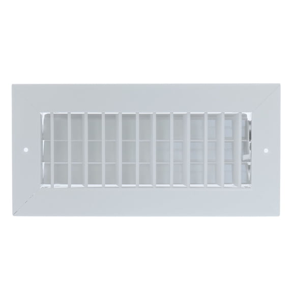 Hart & Cooley Steel Register Vertical Fins, MS Damper, 12 x 12 Inch, White
