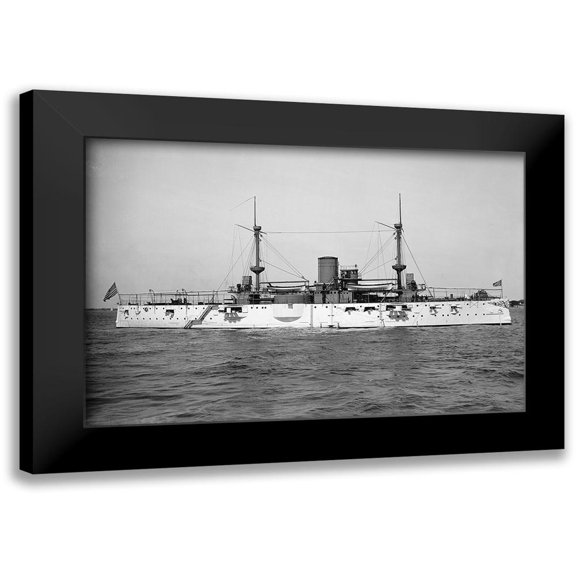 Hart, Edward H. 18x13 Black Modern Framed Museum Art Print Titled - USS Texas, 1895