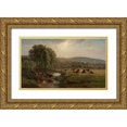 thumbnail image 1 of Hart, James McDougal 24x16 Gold Ornate Wood Framed with Double Matting Museum Art Print Titled - Morning in New England, 1 of 4