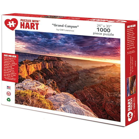 Hart Puzzles 1000-Piece Grand Canyon by OW Lawrence Interlocking Jigsaw Puzzle