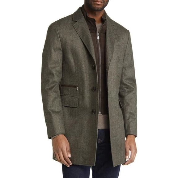 Hart Schaffner Marx Rodney Water Resistant Tech Flannel Raincoat Jacket Medium M