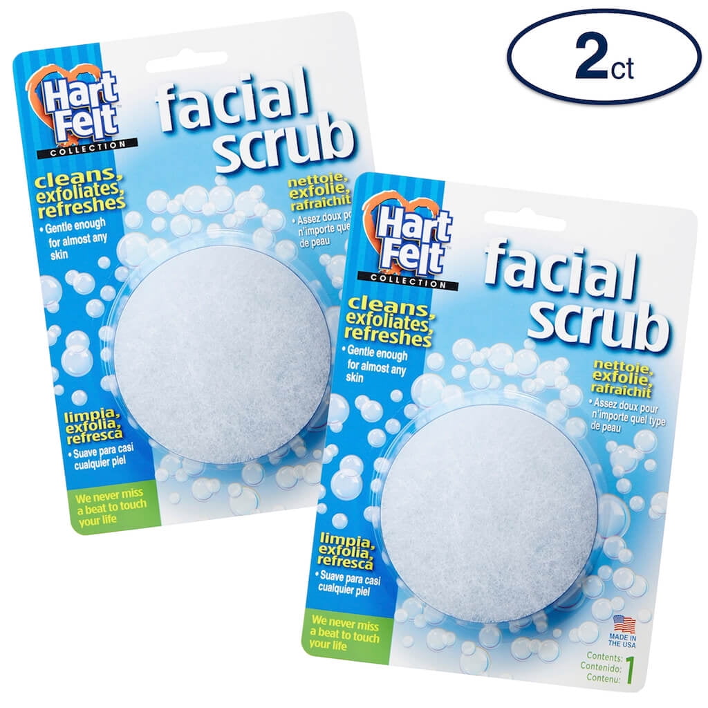 HartFelt Exfoliating Face Scrub Pads Home Facial, Cream Application