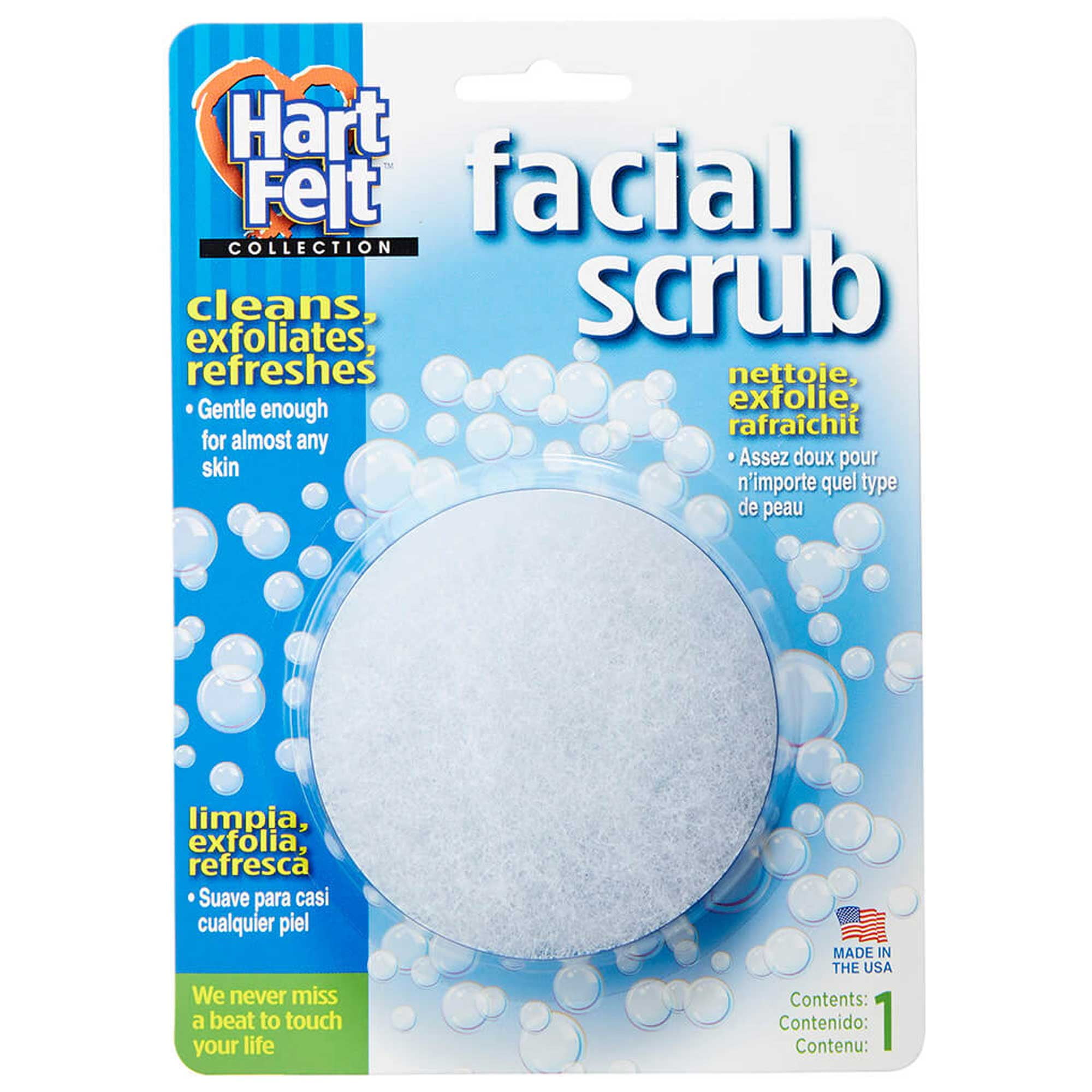 HartFelt Exfoliating Face Sponge Reusable & ChemicalFree 1 Count