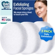 HartFelt Exfoliating Face Sponge - Reusable & Chemical-Free, 3 Count