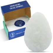 HartFelt Facial Exfoliation Beauty Box with Facial Scrub Super Soft Exfoliating Bath Sponges, Gift Box, 10pk