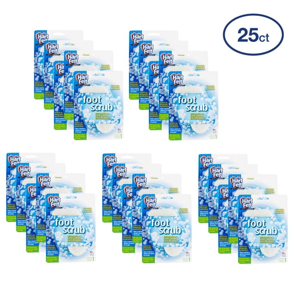 HartFelt Foot Scrub Sponge Pads for Exfoliating Heels and Toes, Pedicure Feel at Home, Pack of 25