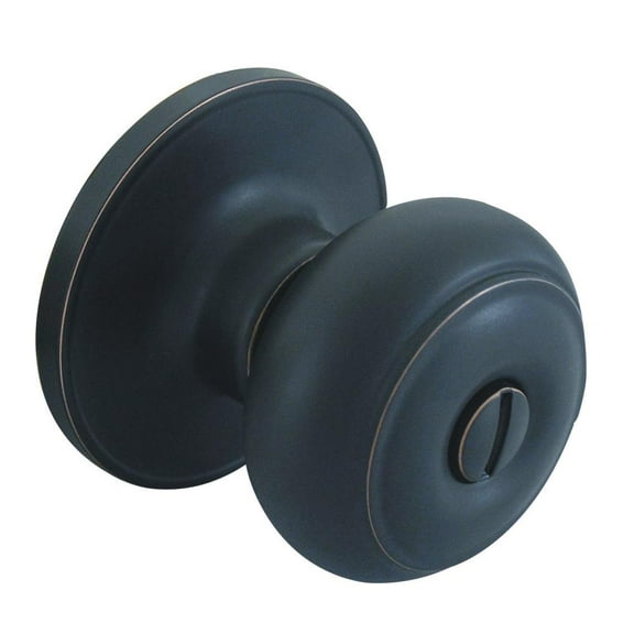 Hartford Aged Bronze Privacy Bed/Bath Door Knob