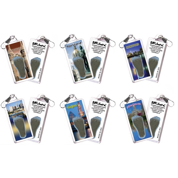 Hartford FootWhere Souvenir Lanyards. 6 Piece Set. (HF300 - Assorted)