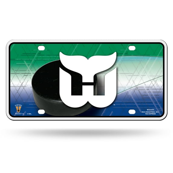 Hartford Hockey Whalers Standard 12x6 Metal License Plate Auto Tag