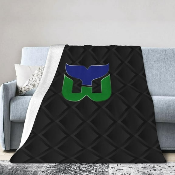 Hartford Whalers Fleece Blanket, Very Soft Microfiber Flannel Blanket for Couch Warm and Cozy for All Seasons