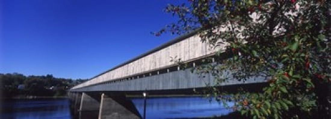Hartland Bridge worlds longest covered bridge across the Saint Johns River Hartland New Brunswick Canada Canvas Art - Panoramic Images (18 x 7)