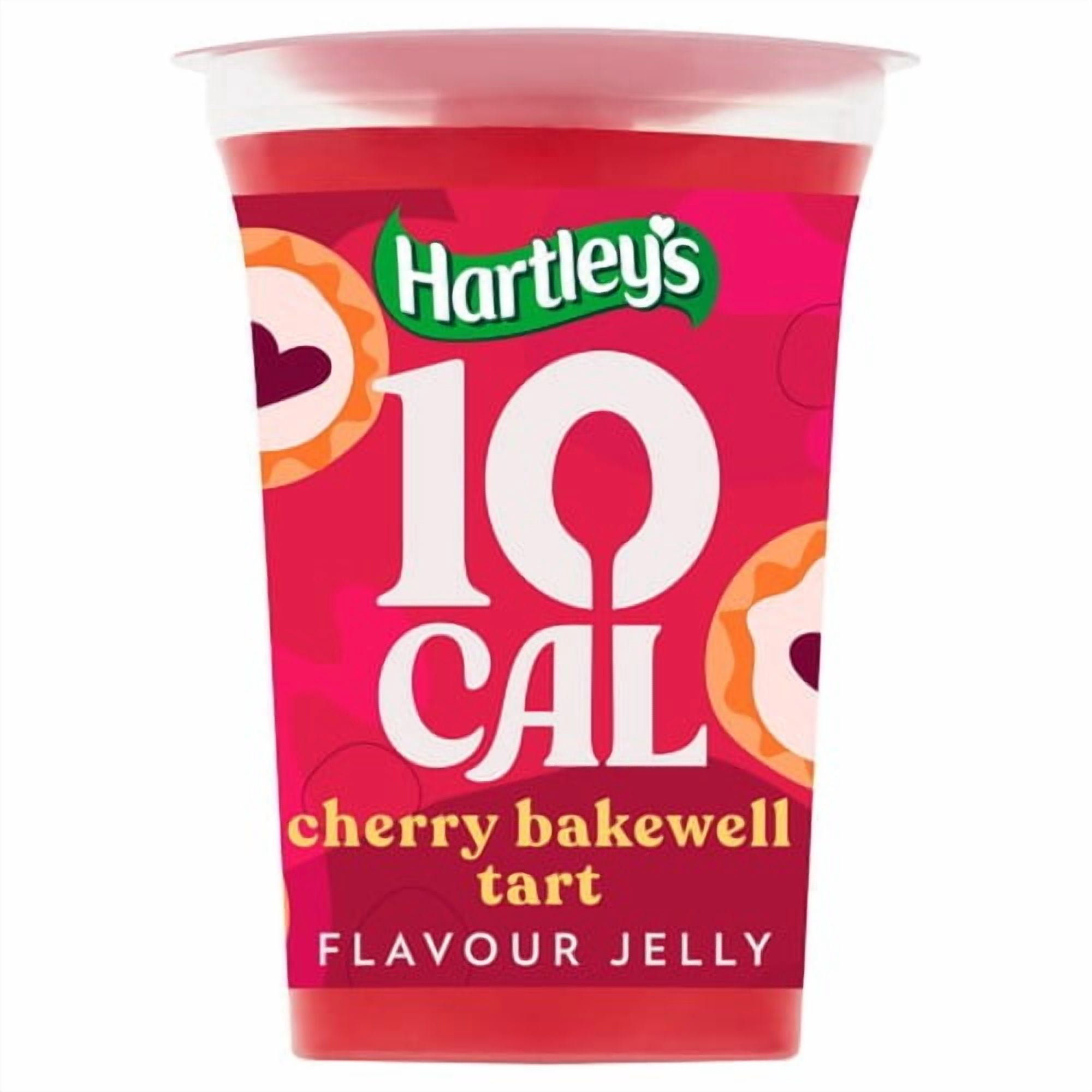 Hartley's 10 Cal Cherry Bakewell Tart Jelly Pot 175g, British Import (Pack of 2)