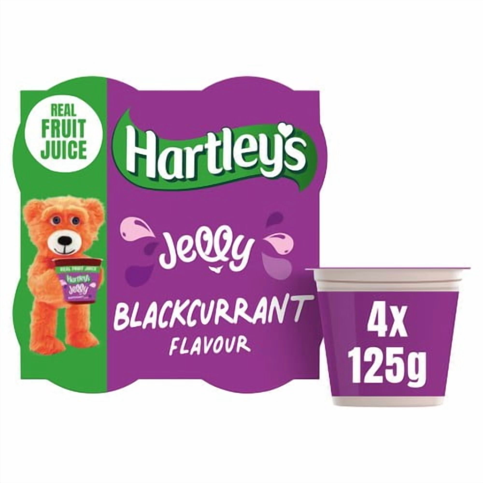 Hartley's Blackcurrant Jelly 4 x 125g, British Import (Pack of 2)