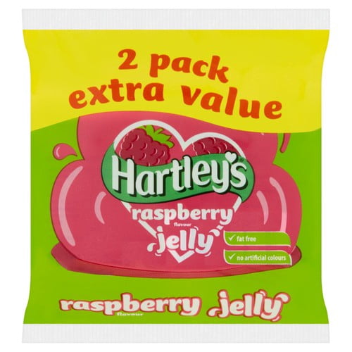 Hartley's Raspberry Flavoured Jelly 2 x 135g, British Import (Pack of 2)