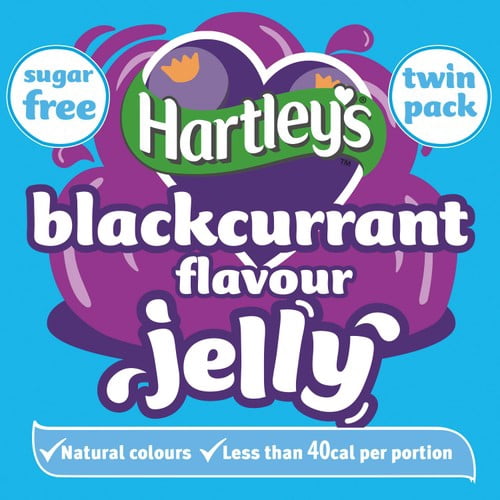Hartley's Sugar Free Blackcurrant Jelly Crystals 23g, British Import (Pack of 3)