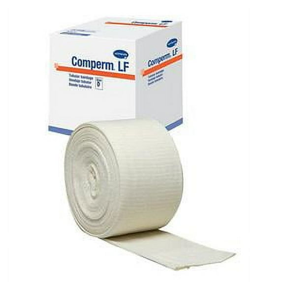Hartmann-Conco Comperm LF Tubular Compression Bandage, Unstretched, Size D, 3'' x 11yd 1 Roll