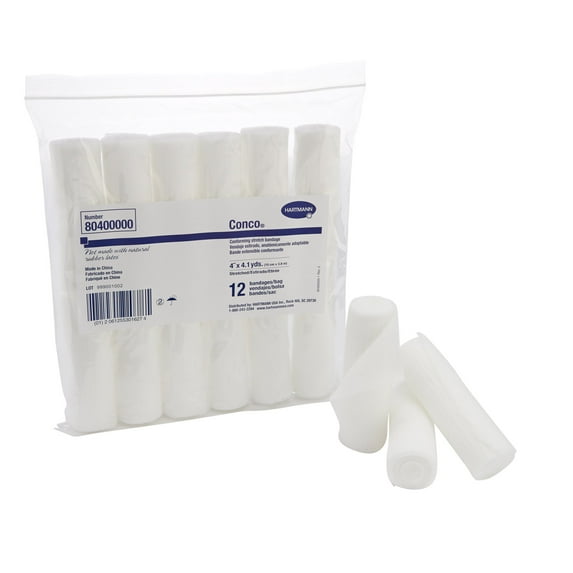 Hartmann Conco White Conforming Bandage NonSterile 4" x 4-1/10 Yd 80400000 12 per Box
