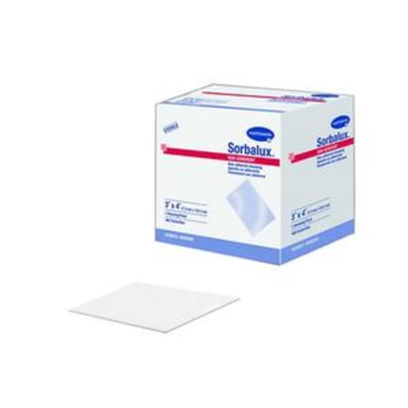 Hartmann Sorbalux First Aid Gauze, 4.3 in x 6.8 in, 100 Count