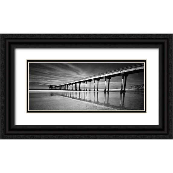 Hartson-Weddie, Ryan 14x8 Black Ornate Wood Framed with Double Matting Museum Art Print Titled - Foreshore