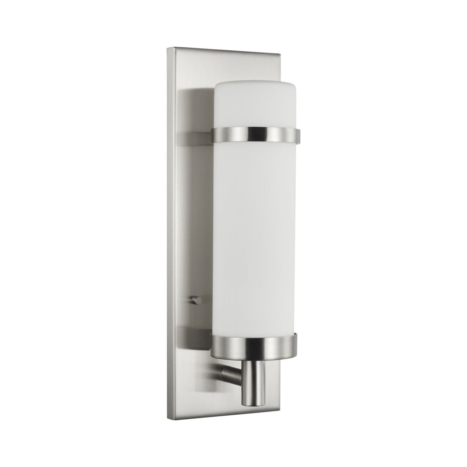 Hartwick Brushed Nickel Wall Sconce with Etched Opal Glass