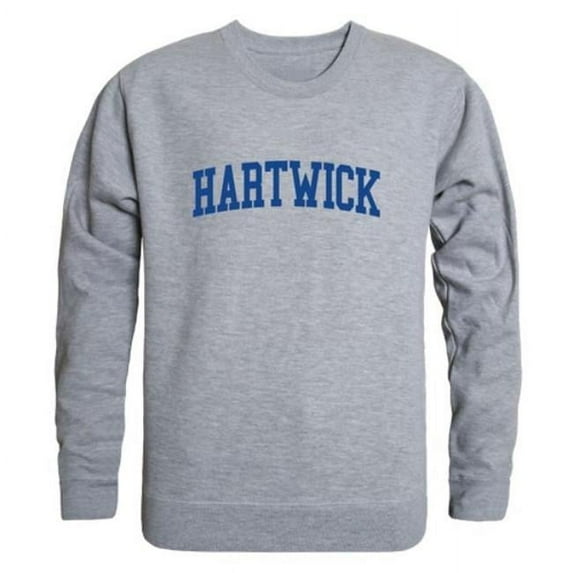 Hartwick College Hawks Game Day Crewneck Sweatshirt, Heather Grey - Small