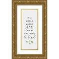 thumbnail image 1 of Hartworks 10x18 Gold Ornate Wood Framed with Double Matting Museum Art Print Titled - Inspired Life vertical V-Inspired Life Be Kind, 1 of 4