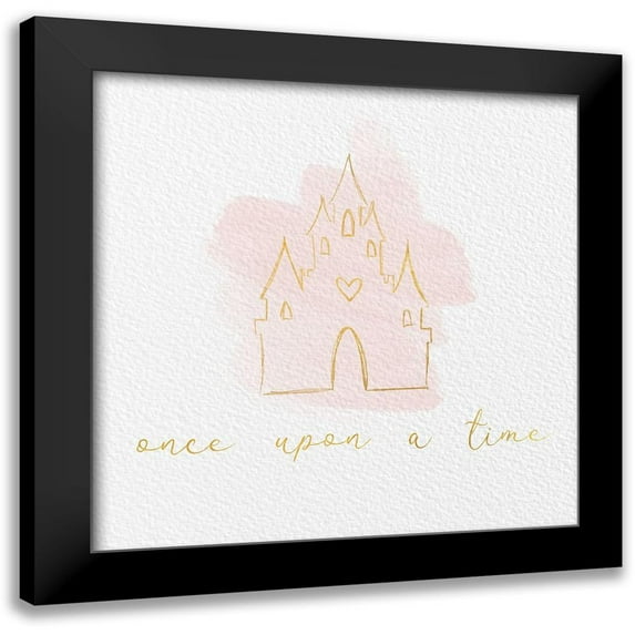 Hartworks 12x12 Black Modern Framed Museum Art Print Titled - Fairy Tale Trio II