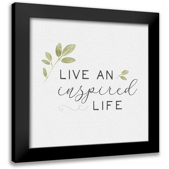Hartworks 15x15 Black Modern Framed Museum Art Print Titled - Inspired Life I
