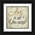 thumbnail image 1 of Hartworks  20x20 Black Ornate Wood Framed with Double Matting Museum Art Print Titled - Love Life I, 1 of 4