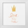thumbnail image 1 of Hartworks 26x26 White Modern Wood Framed Museum Art Print Titled - Princess I-Love, 1 of 4