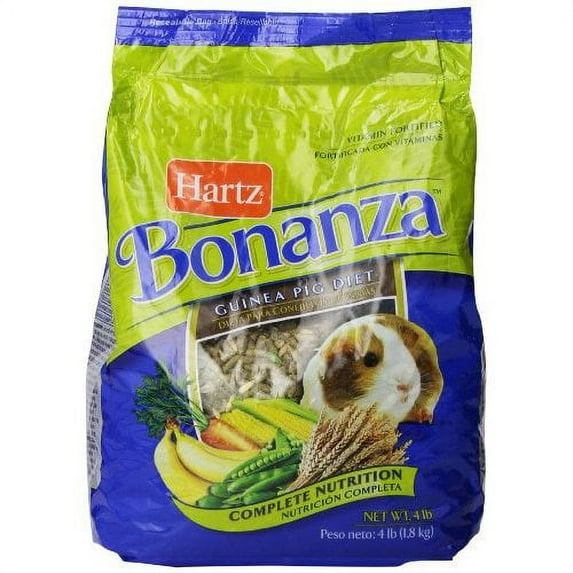 Hartz Bonanza Guinea Pig Diet Complete Nutrition, 4.0 LB