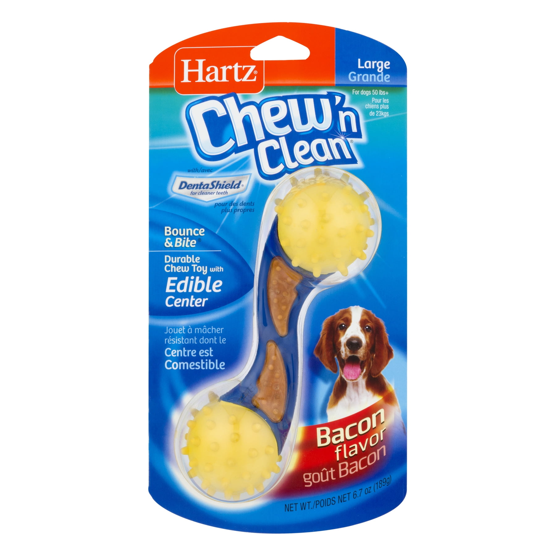Hartz Chew n Clean Bounce Bite Dog Toy Large Walmart