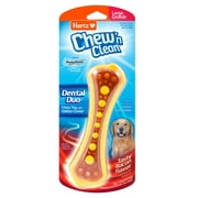 Hartz Chew N Clean Dental Duo Dog Chew Toy, Large, Bacon Flavor