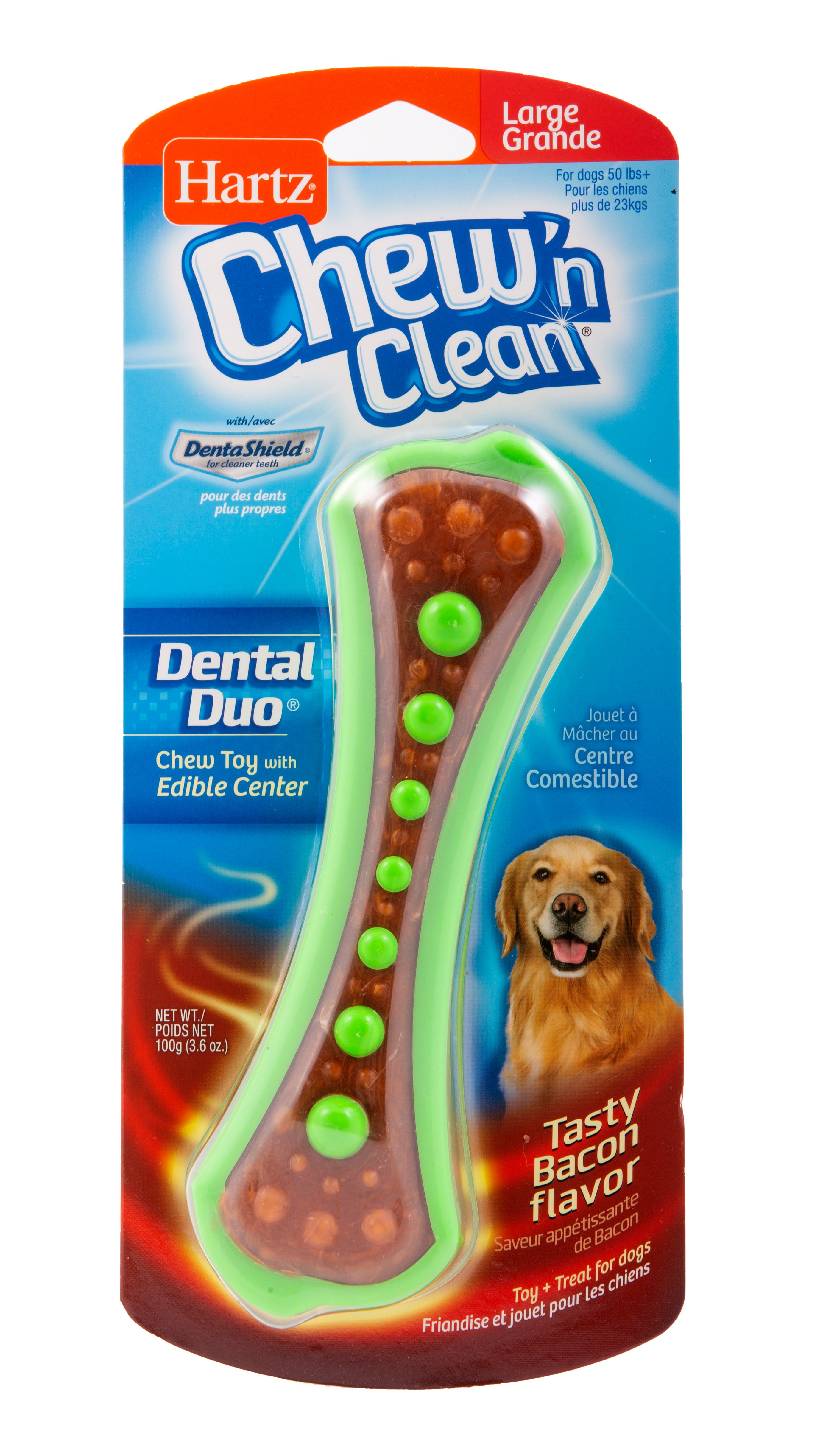 Hartz Chew n Clean Dental Duo Dog Toy Large Color May Vary