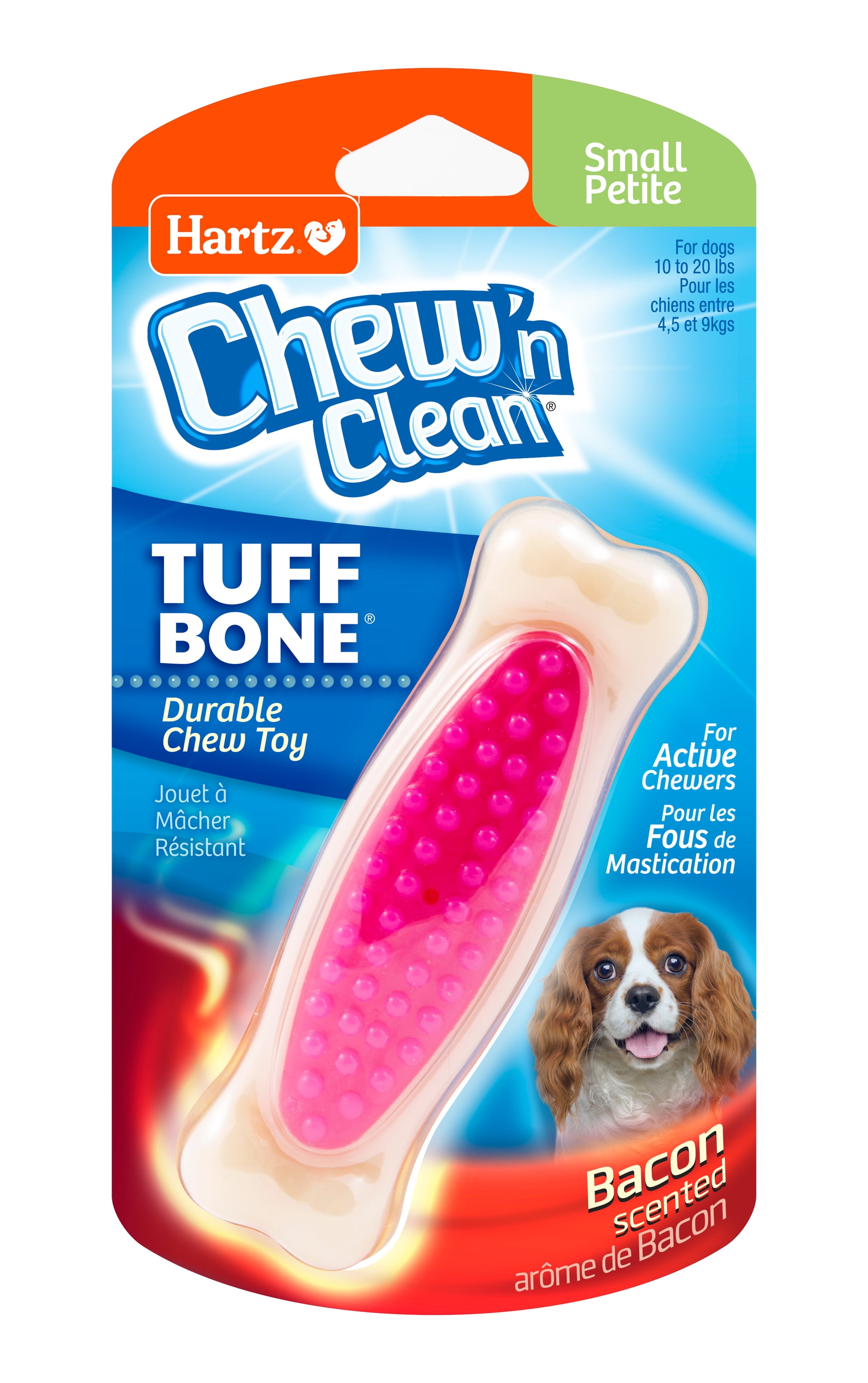 Hartz Chew N Clean Tuff Bone Bacon Scented Small