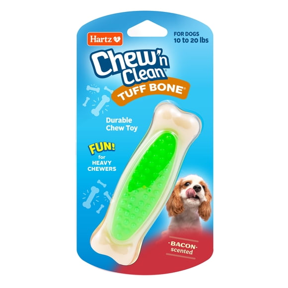 Hartz Chew n Clean Tuff Bone Dog Toy, Small, Color May Vary