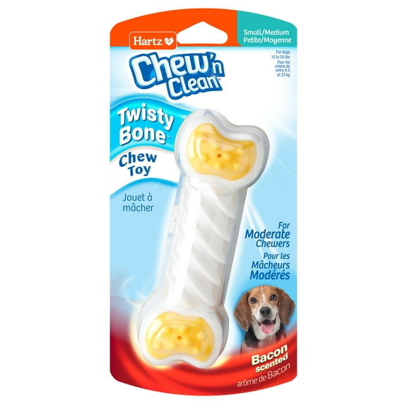 Hartz Chew n Clean Twisty Bone Dog Toy, Small, 1ct