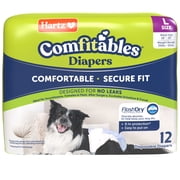Hartz Comfitables Dog Diapers, Large 12 Count