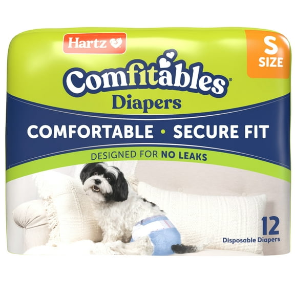 Hartz Comfitables Dog Diapers, Small, 12 Count