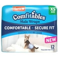 thumbnail image 1 of Hartz Comfitables Male Dog Wraps with Stretchy Waistband, XS 12 Count, 1 of 9