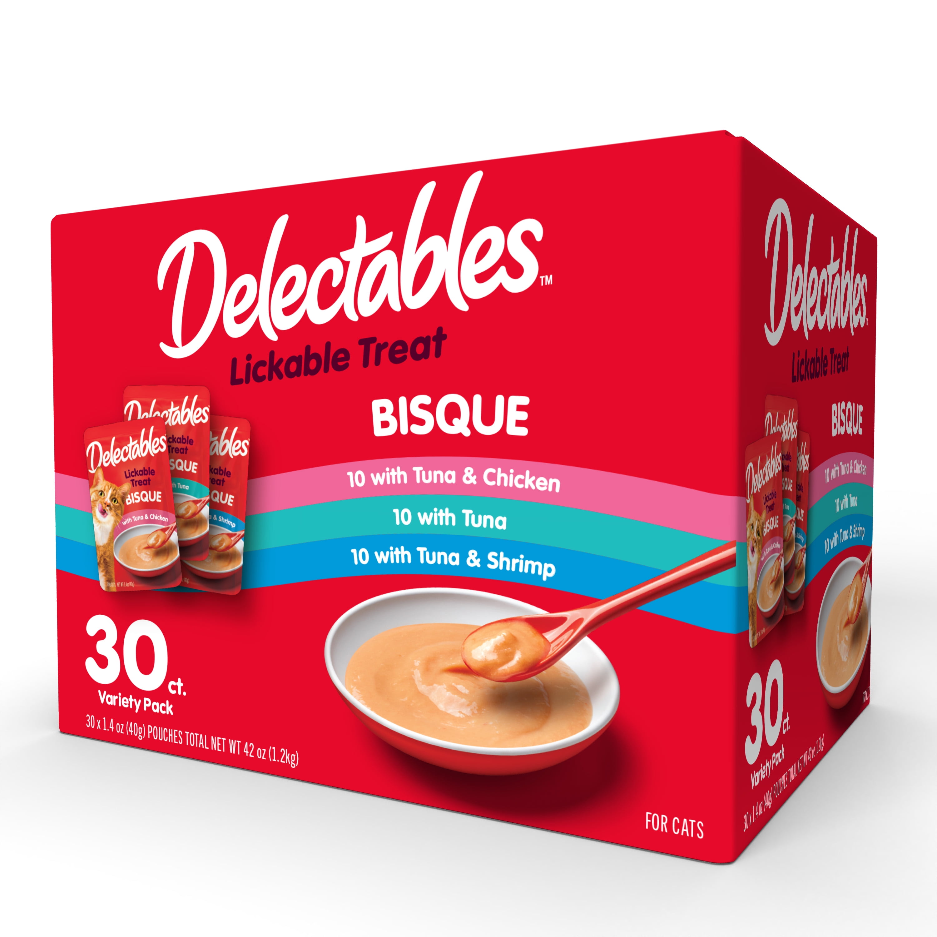 Delectables Lickable Cat Treat Bisque Variety Pack
