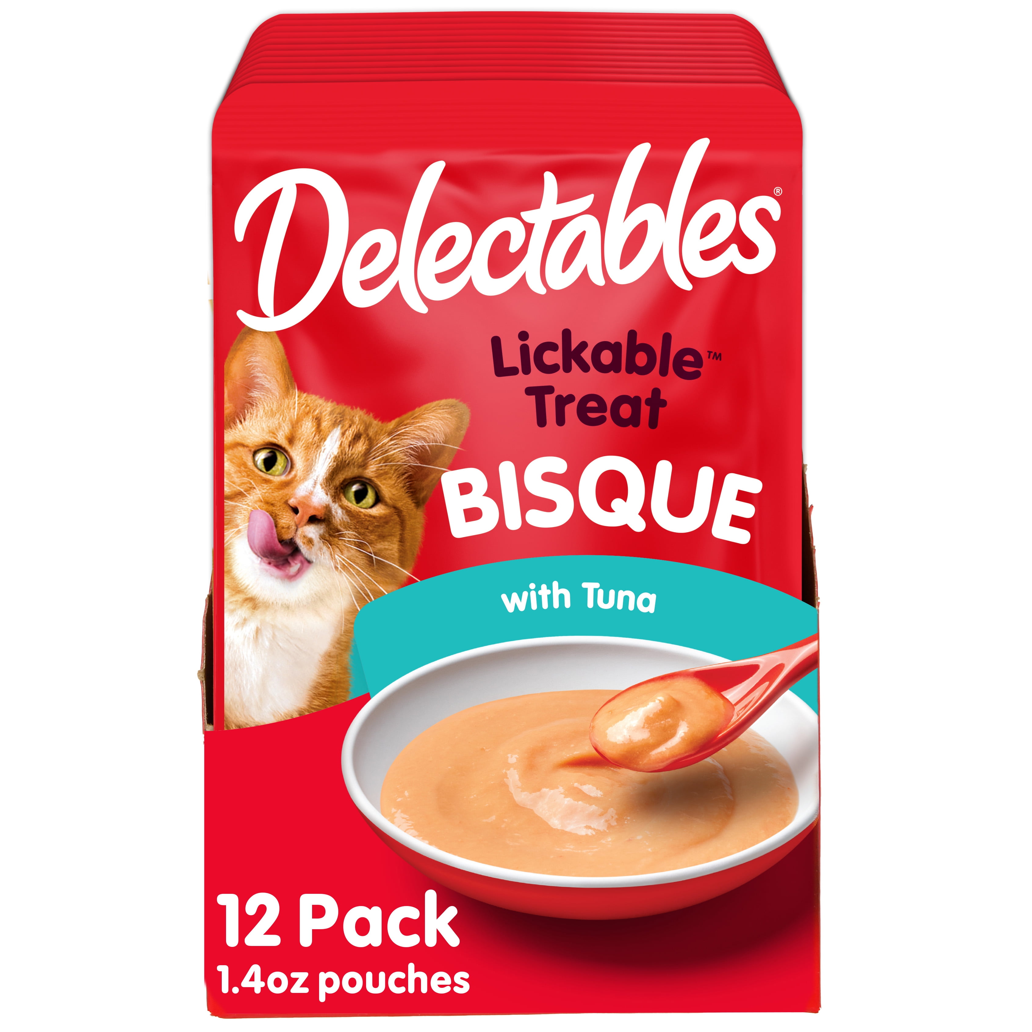 Hartz Delectables Bisque Tuna Lickable Wet Cat Treats, 1.4oz (12 Pack)