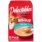 Hartz Delectables Bisque Tuna Lickable Wet Cat Treats, 1.4oz (12 Pack)