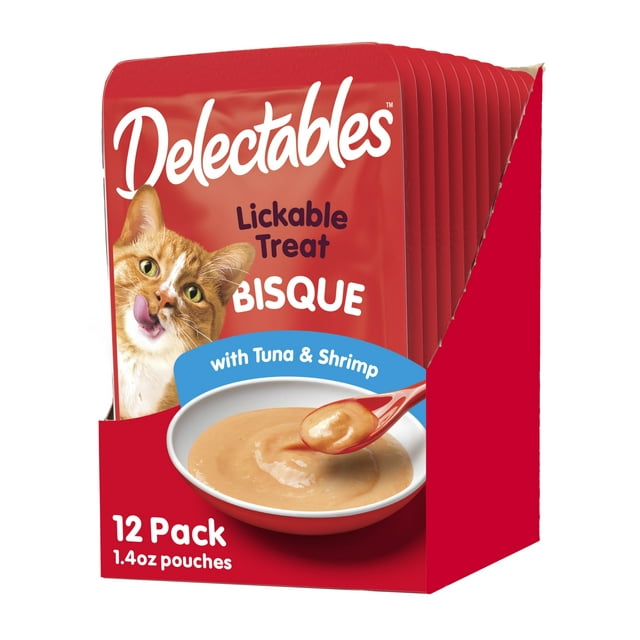 Hartz Delectables Bisque Tuna & Shrimp Lickable Wet Cat Treats, 1.4oz