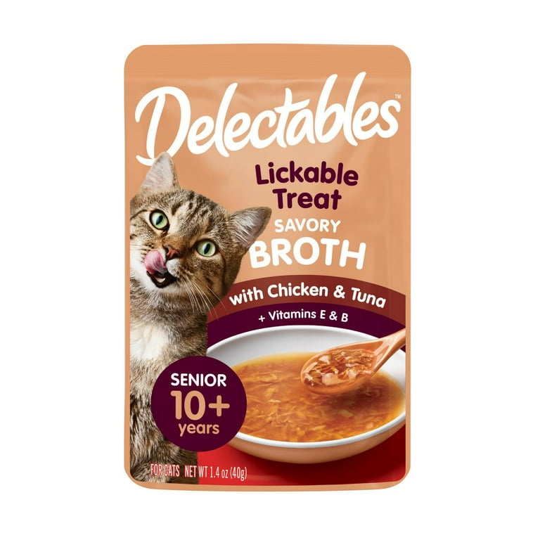 Hartz Delectables Lickable Savory Broth Wet Cat Treat Senior 10