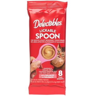 Hartz Delectables Lickable Spoon, Interactive Wet Cat Treats, Salmon 8ct