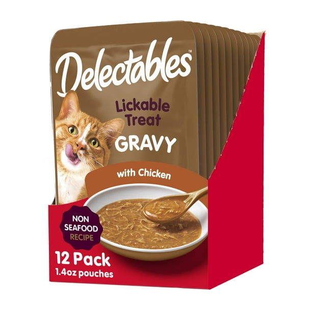 Hartz Delectables NonSeafood Gravy Lickable Wet Cat Treats, Chicken